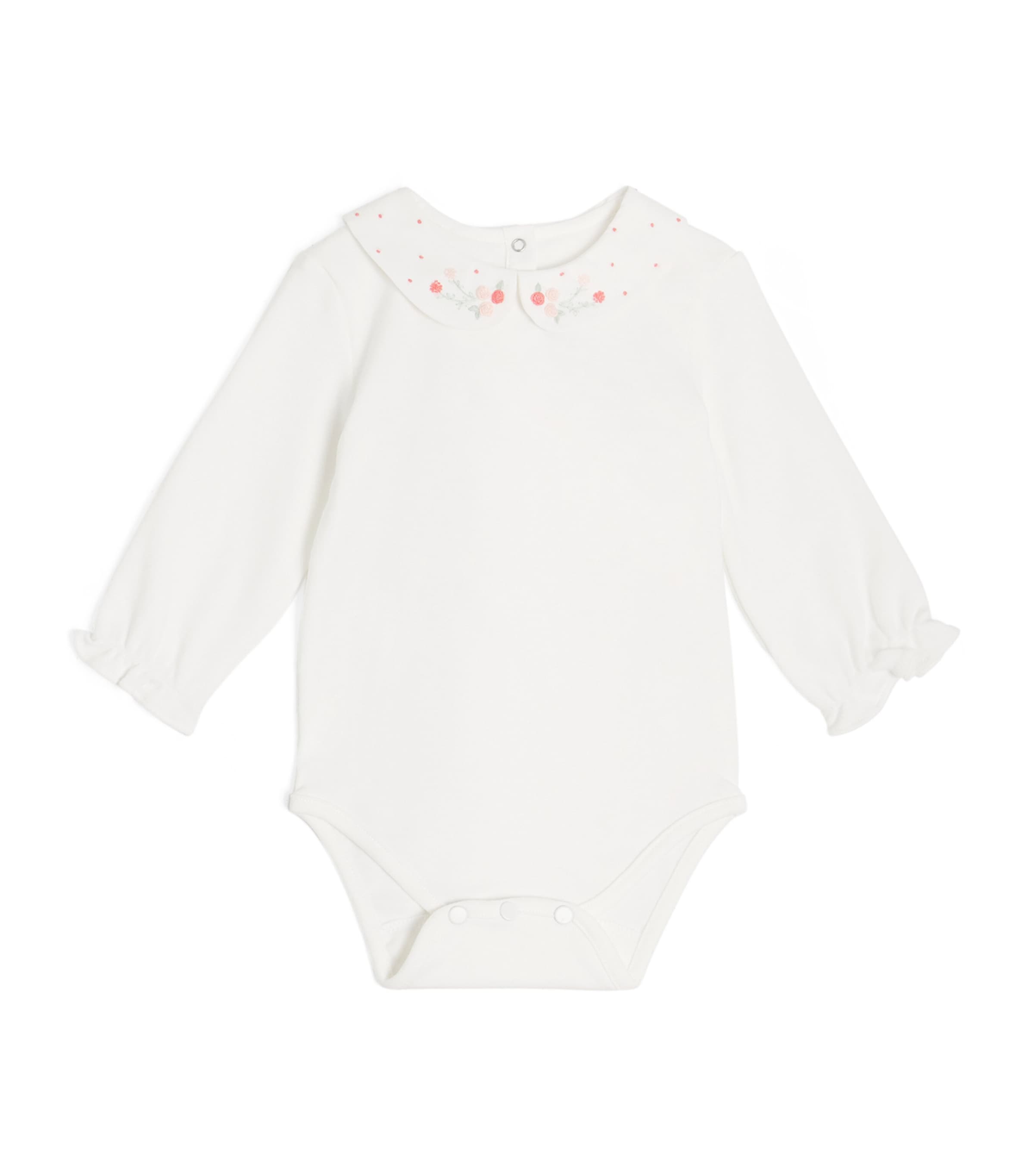 Tartine Et Chocolat Floral-collar Bodysuit In White
