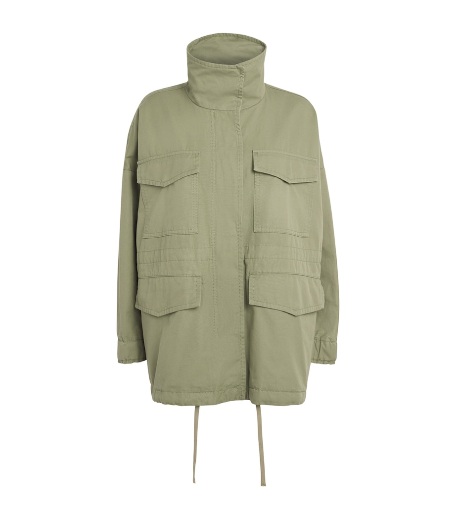 High-Neck Utility Jacket SAGE GREEN Image 1