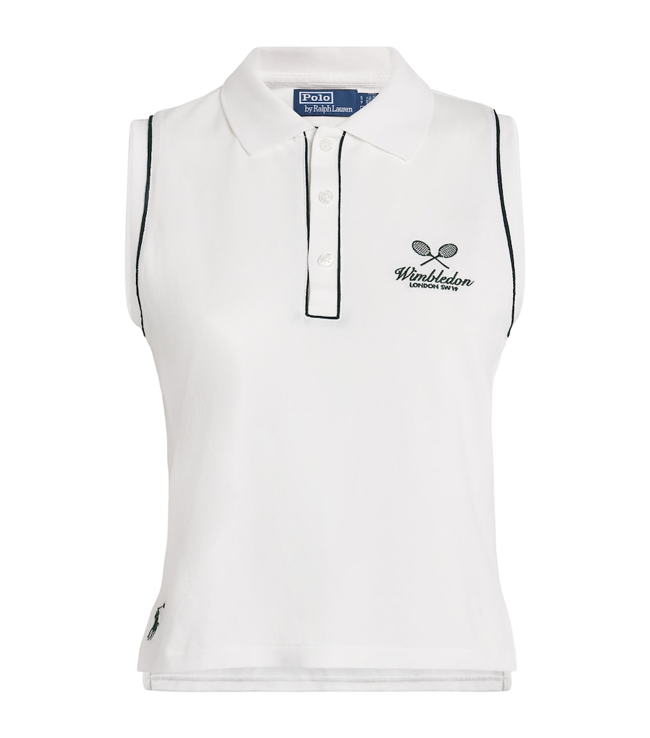 Polo Ralph Lauren Womens x Wimbledon Stretch-Cotton Polo Shirt White Image 1