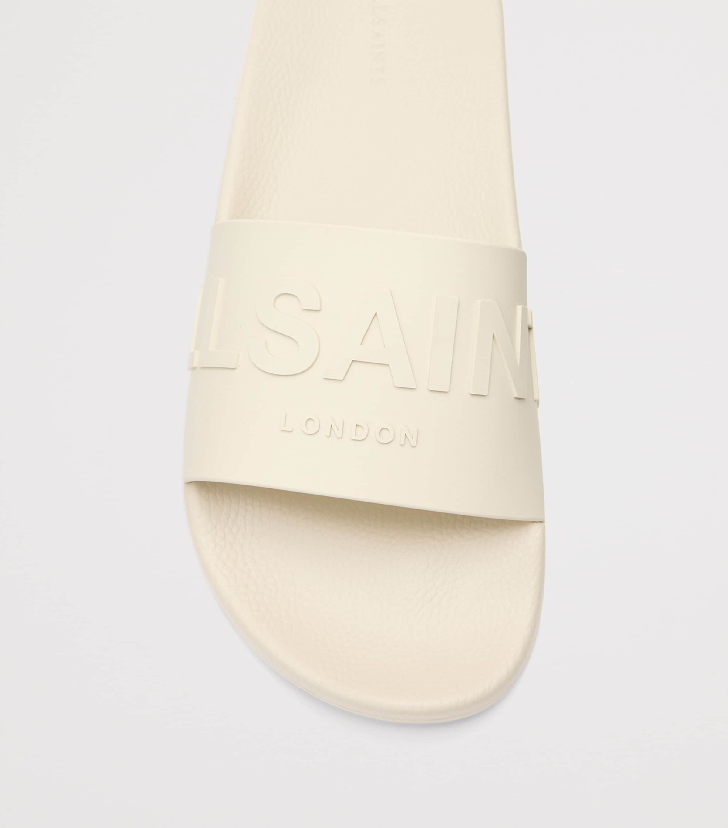 AllSaints Logo Biggy Slides Chalk White Image 2