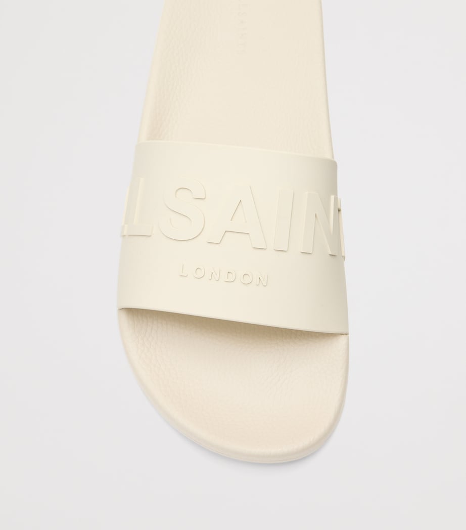 AllSaints Logo Biggy Slides Chalk White Image 2