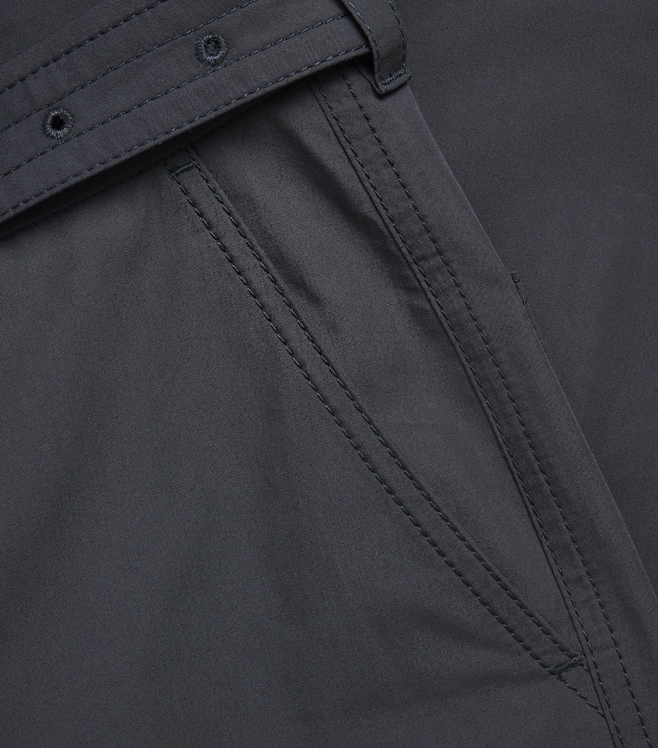 Thom Browne Mens Cotton Cargo-Pocket Straight Trousers Navy Image 6