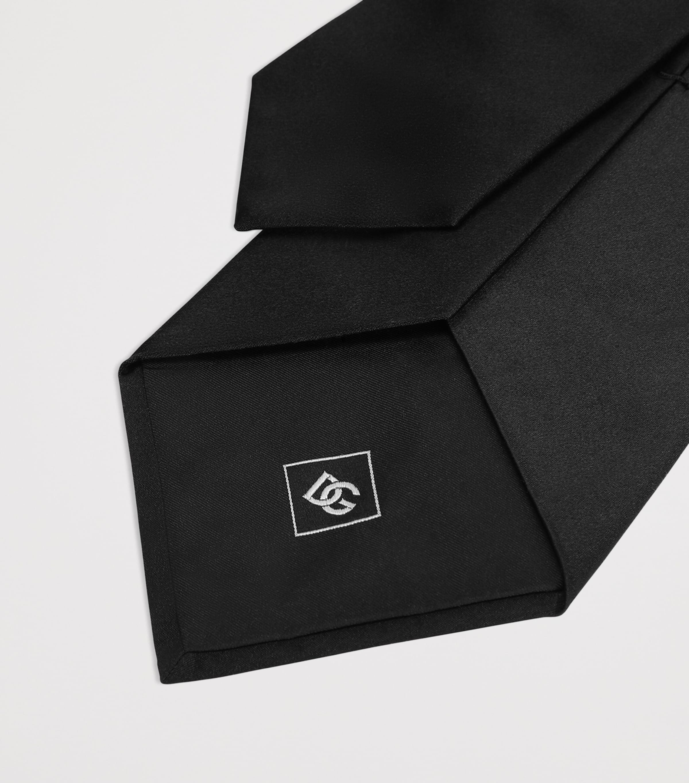 Dolce&Gabbana Silk Satin Tie Black Image 3