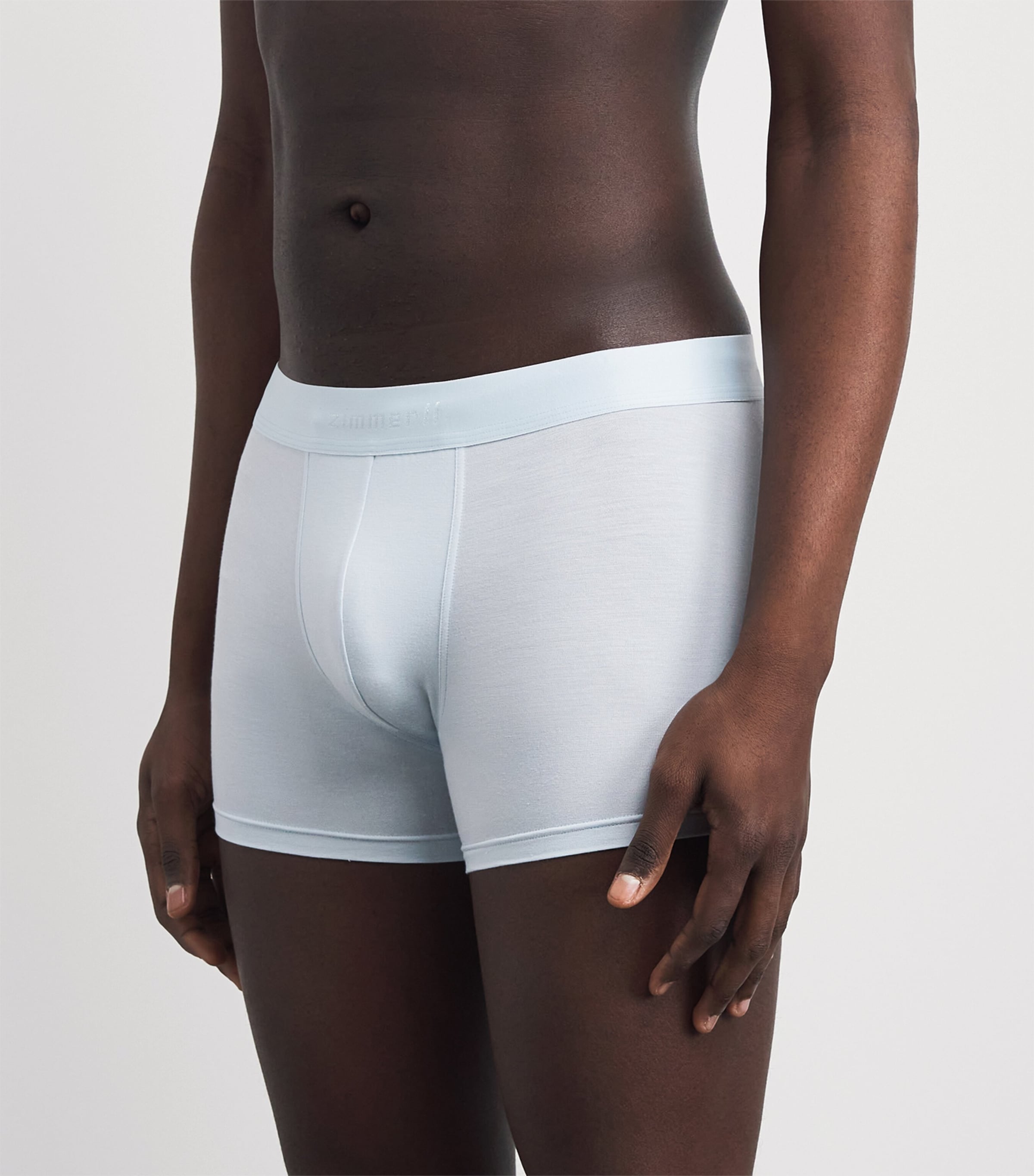 Zimmerli Mens 700 Pureness Boxer Briefs Sky Blue Image 2