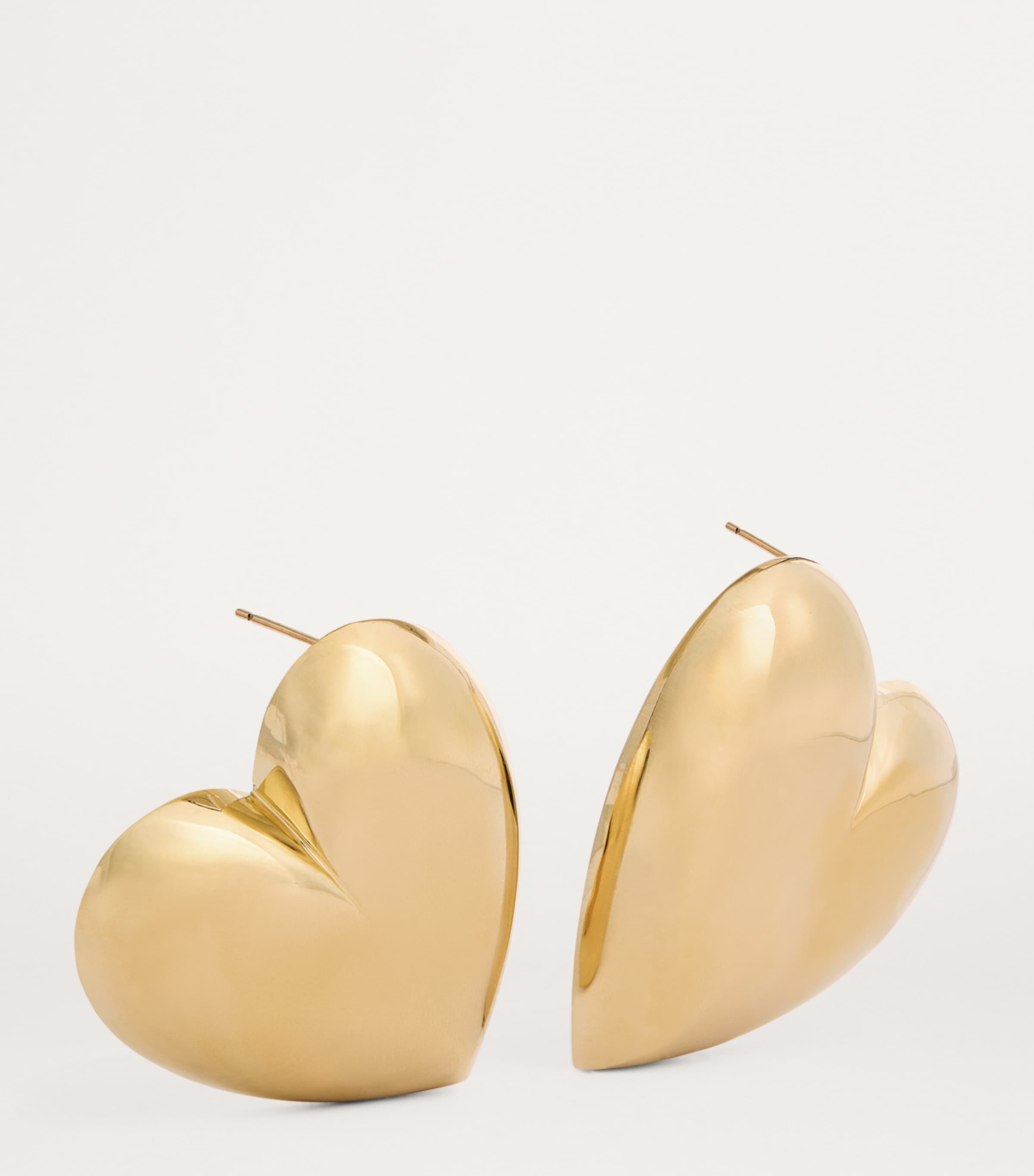 Jennifer Fisher Yellow Gold-Plated Puffy Heart Earrings Yellow Gold Image 3