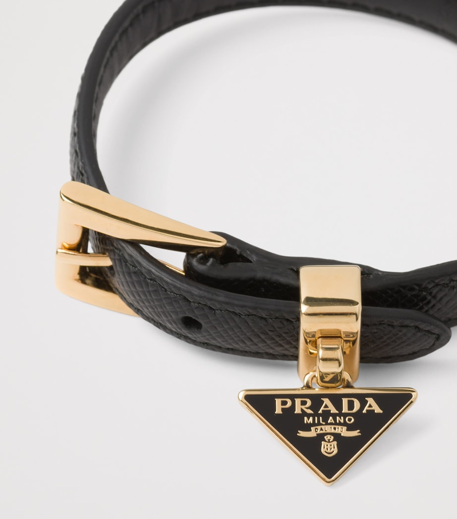 Saffiano Leather Buckle Bracelet F0002 Image 3