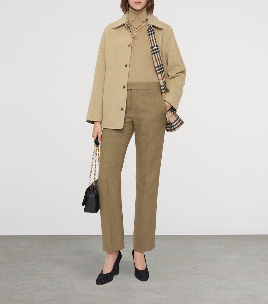 Wool Double-Faced Overshirt SAND/SAND IP CHECK Image 5