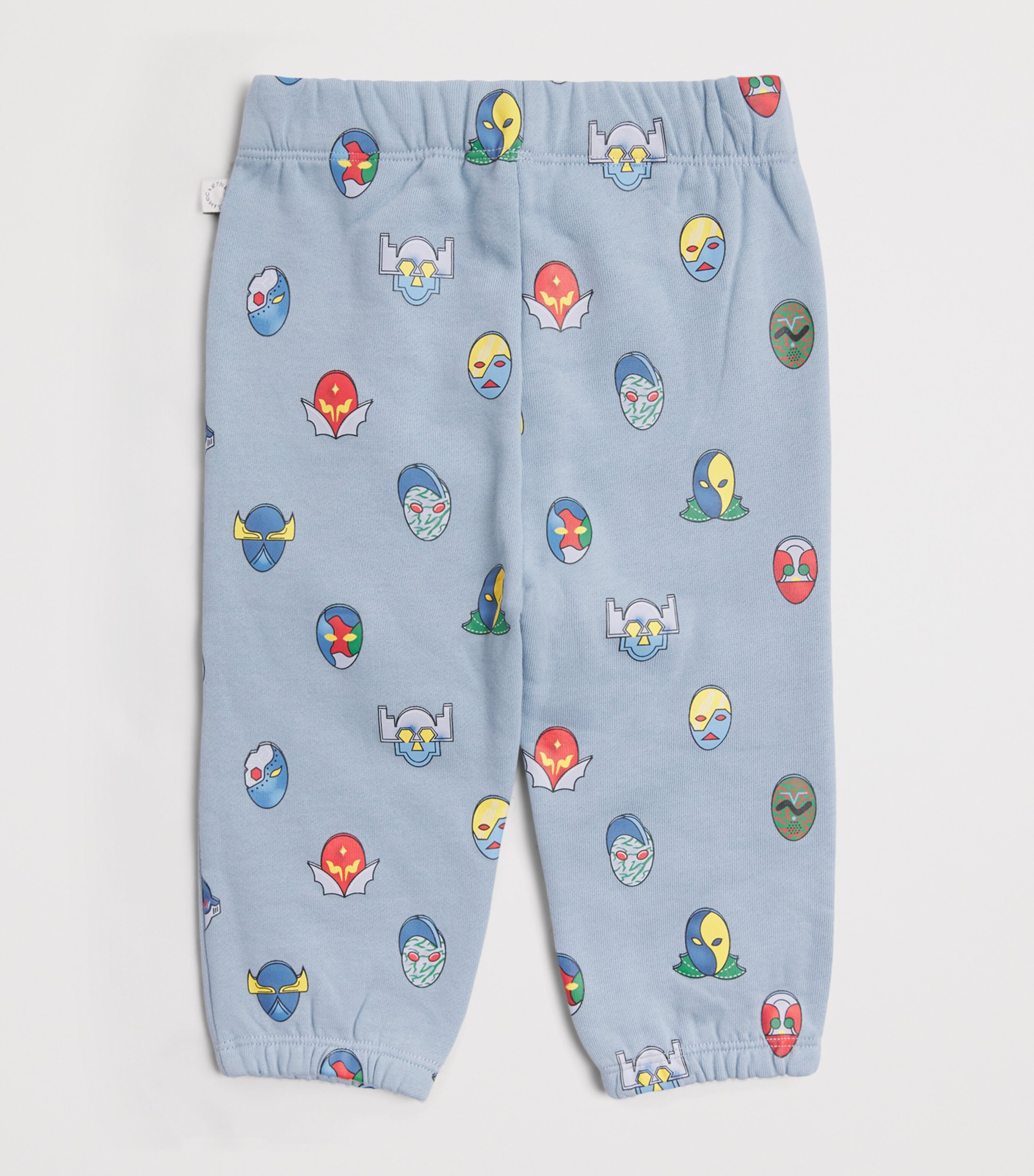 Stella McCartney Kids Cotton Superhero Sweatpants (6-36 Months) Blu Nebbia/multi Image 2