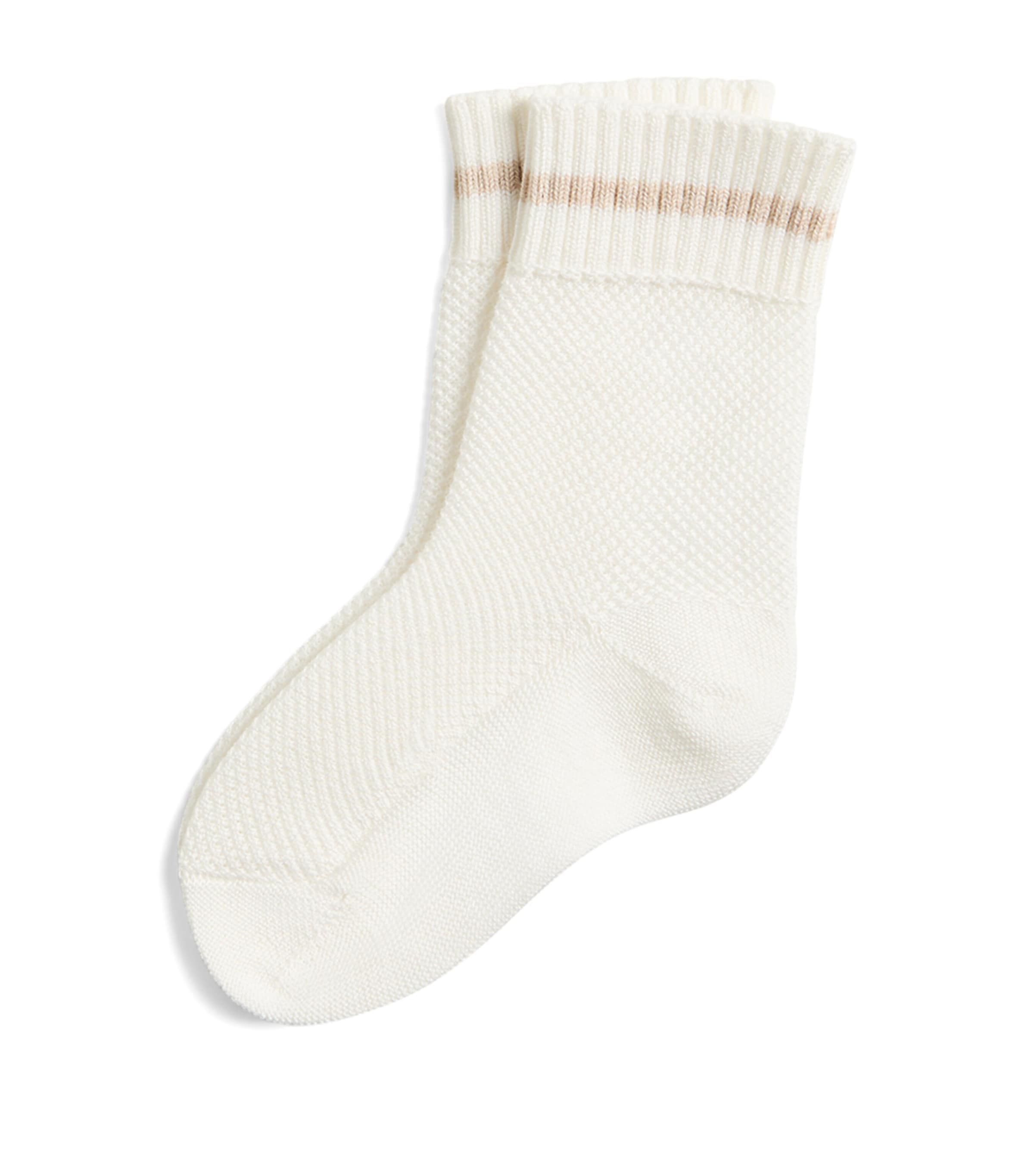 Brunello Cucinelli Cotton Bernie Socks In Animal Print