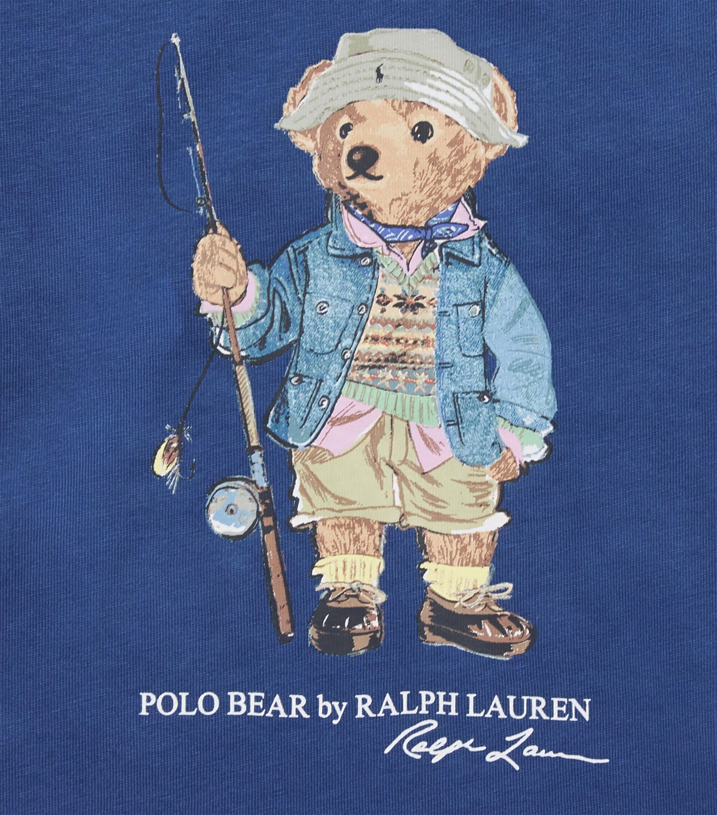 Ralph Lauren Kids Polo Bear T-Shirt and Shorts Set (3-24 Months) Old Royal Image 3