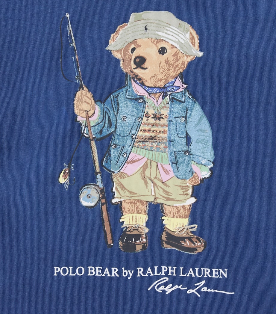 Ralph Lauren Kids Polo Bear T-Shirt and Shorts Set (3-24 Months) Old Royal Image 3