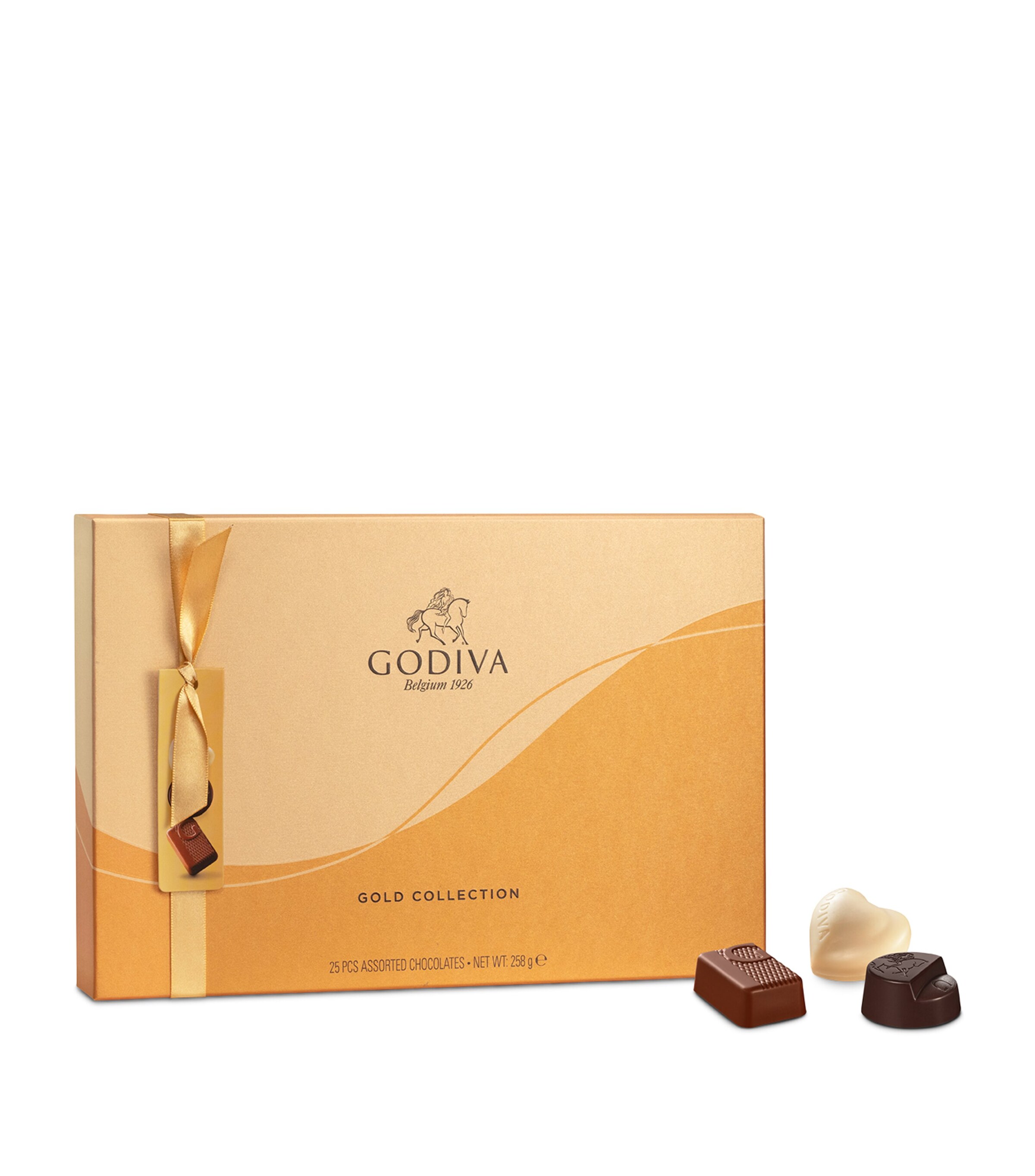 Godiva Milk, White and Dark Chocolate 25-Piece Gold Selection Box (258g) Image 4