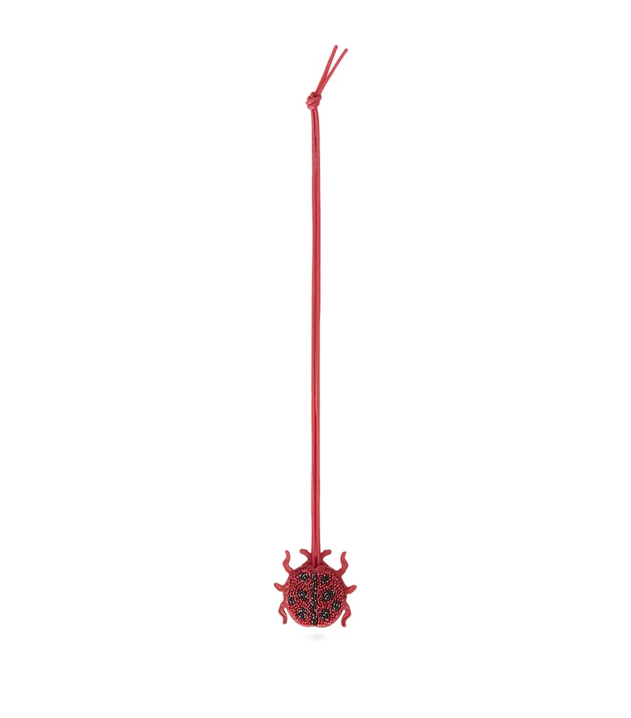 Beaded Ladybug Charm RUBY RED Image 1