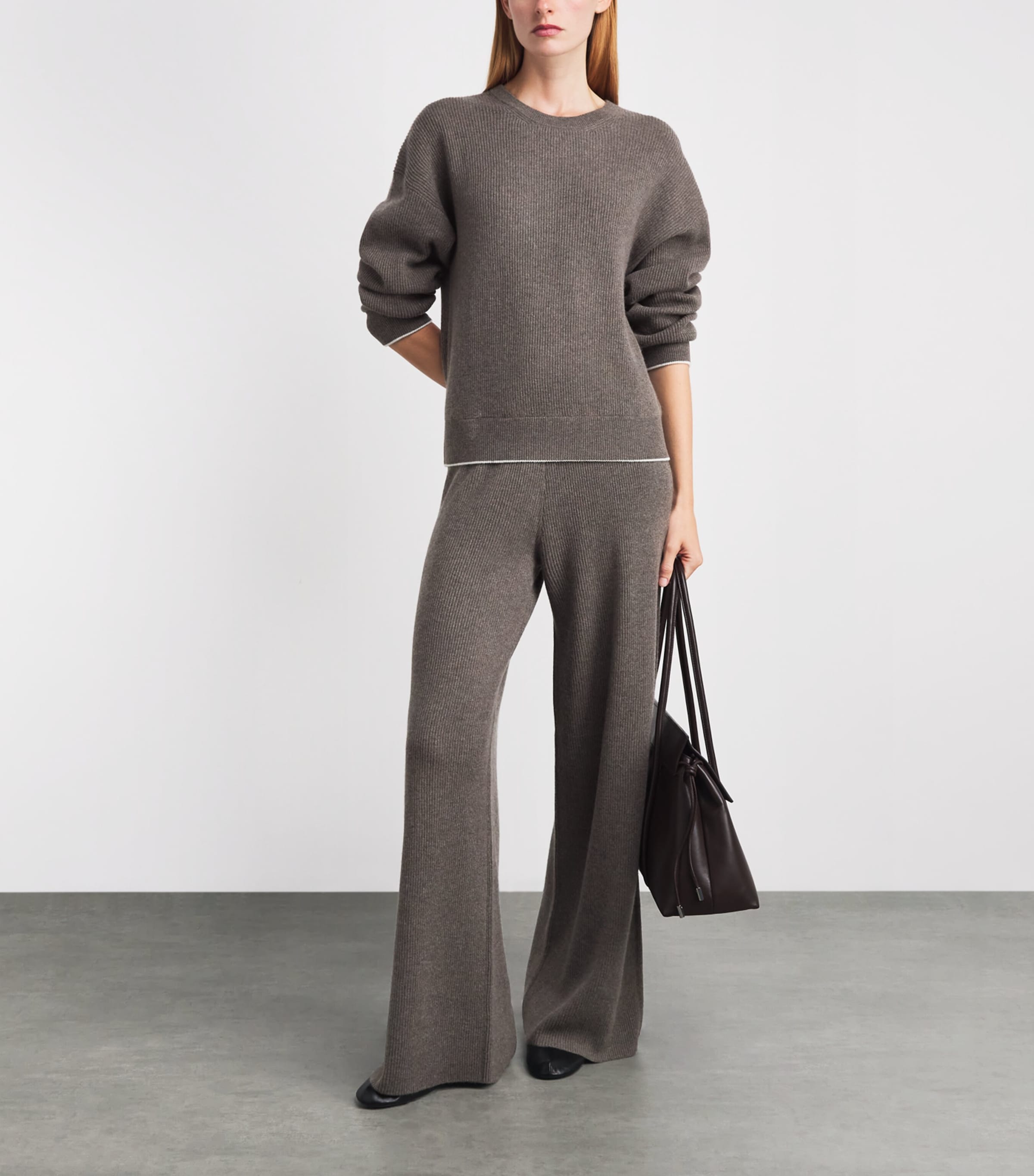 arch 4 Womens Cashmere New Cornwall Sweater Sable Marl Image 2