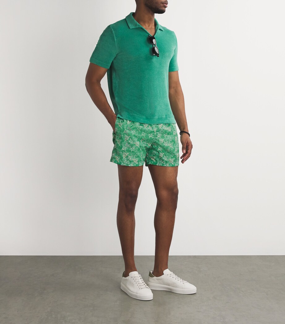 Fedeli Mens Printed Madeira Swim Shorts Green Image 2