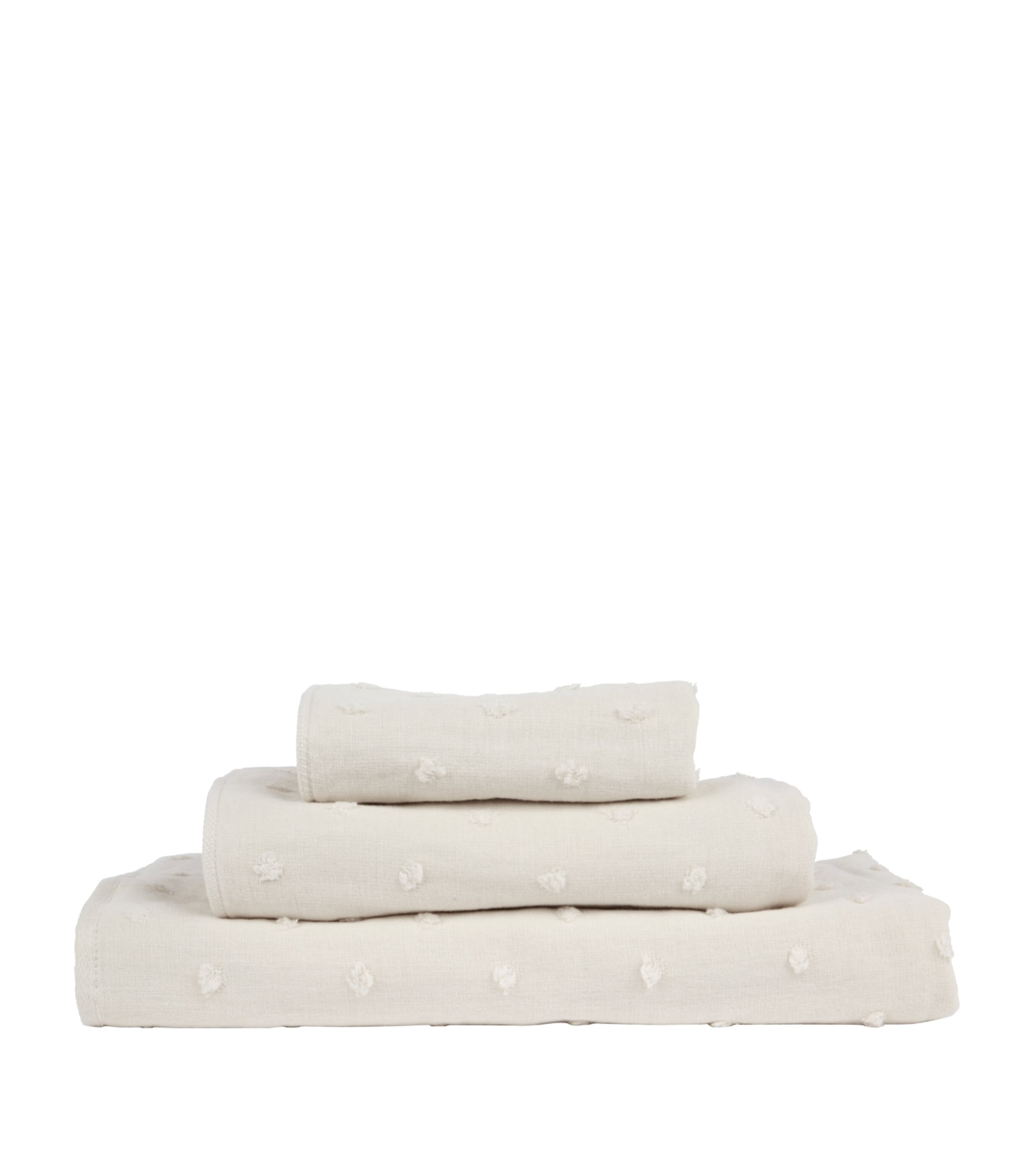 Uchino Zero Twist Gauze Dots Bath Towel In Beige