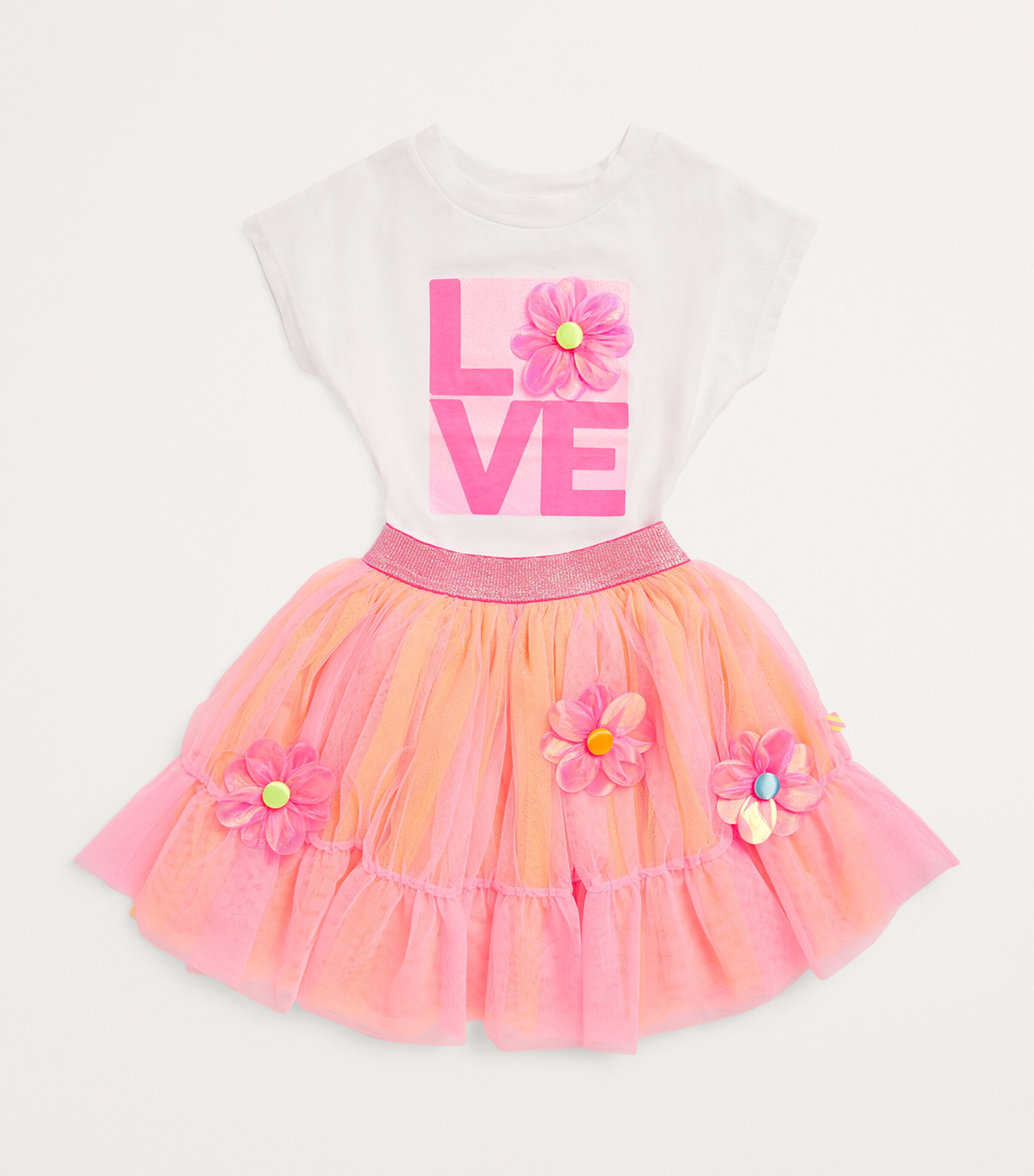 Billieblush Tulle Embellished Skirt (2-12 Years) Pink Image 3