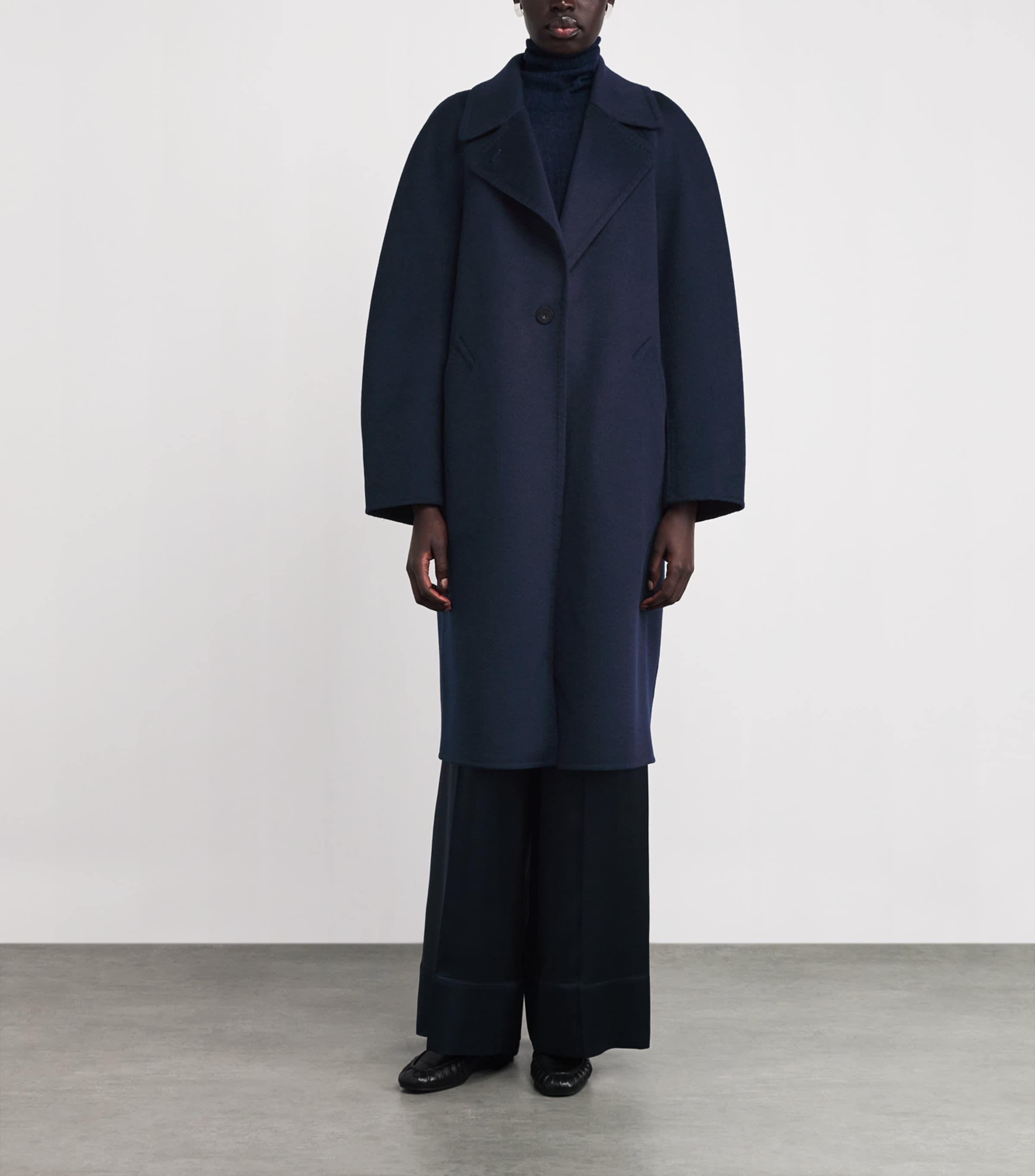 Double-Faced Cashmere Coat INDIGO Image 3