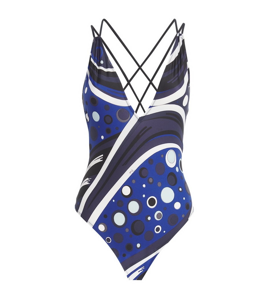 Fontane Print Swimsuit 052 NAVY Image 1
