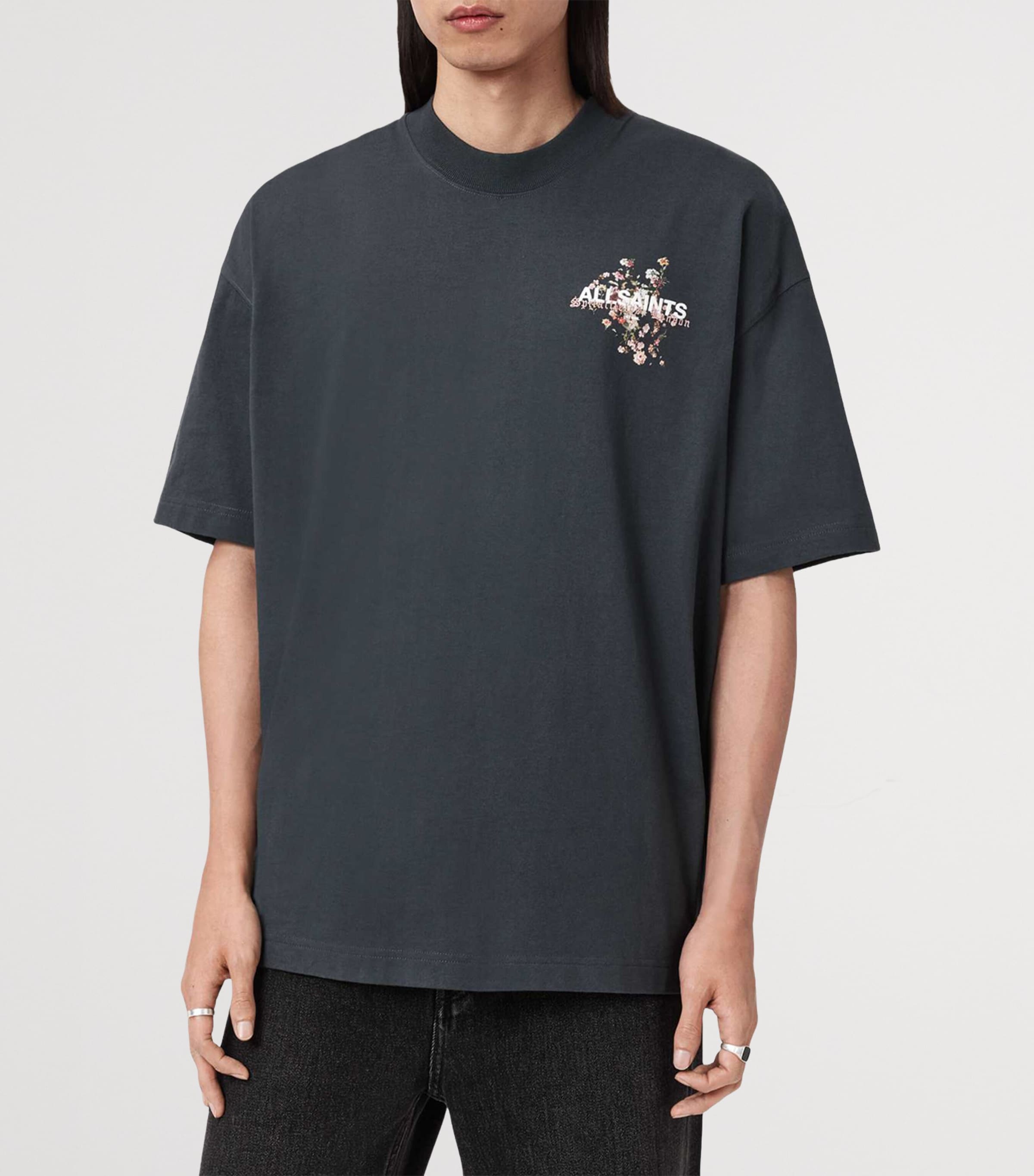 Organic Cotton Valen T-Shirt WASHED BLACK Image 3