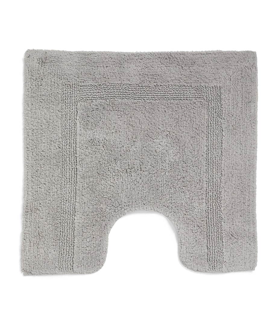 Cotton Reversible Pedestal Bath Mat (60cm x 60cm) PLATINUM Image 1