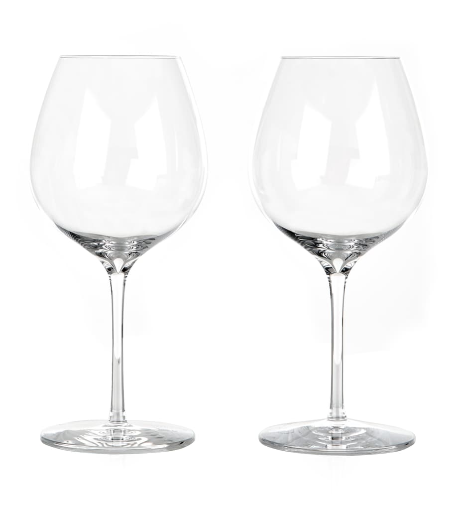 Set of 2 Elegance Merlot Wine Glasses CLEAR Image 1