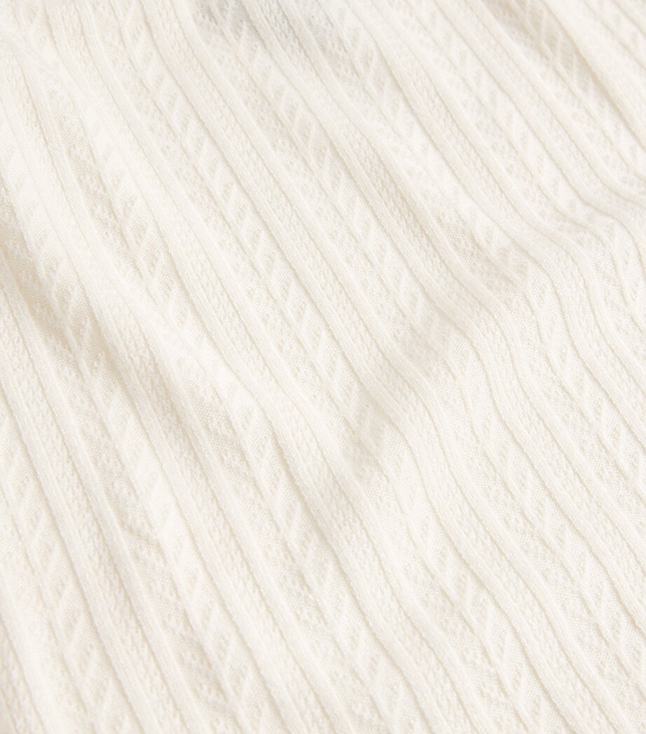 Pointelle-Knit Cami W0007 ECRU Image 5