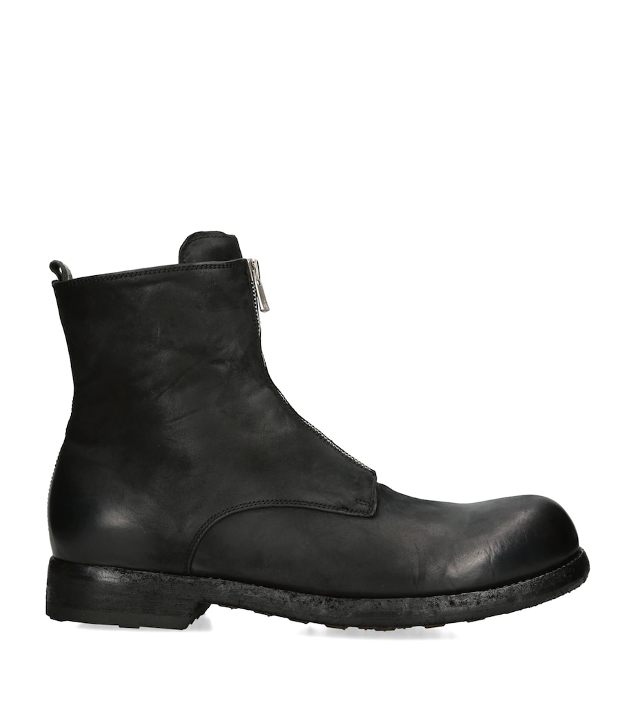 Officine Creative Leather Bulla Ankle Boots Black Image 1