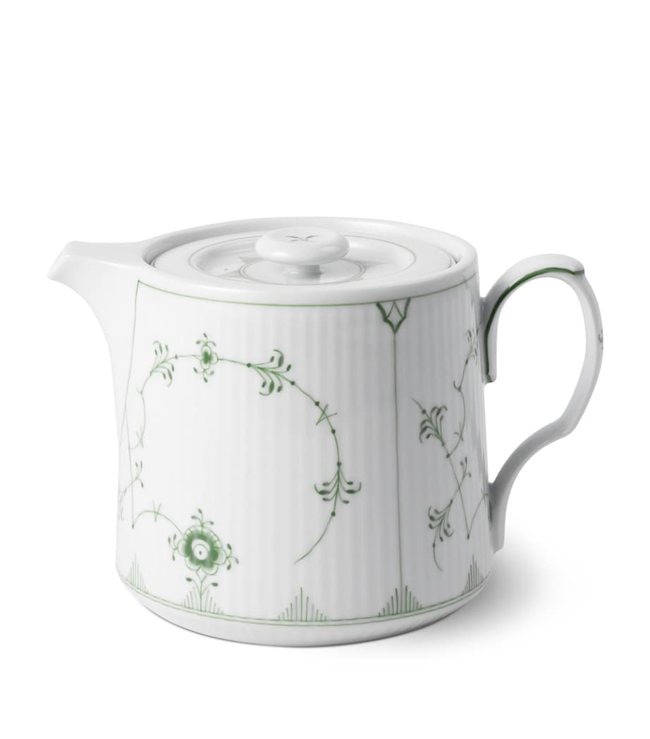 Royal Copenhagen Porcelain Fluted Teapot (750ml) Green Image 4