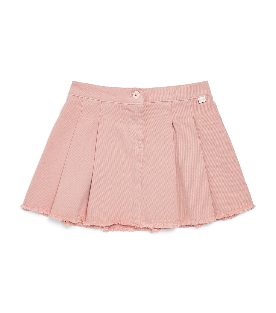 Pleated Denim Skirt (3-12 Years) 320 PINK Image 1