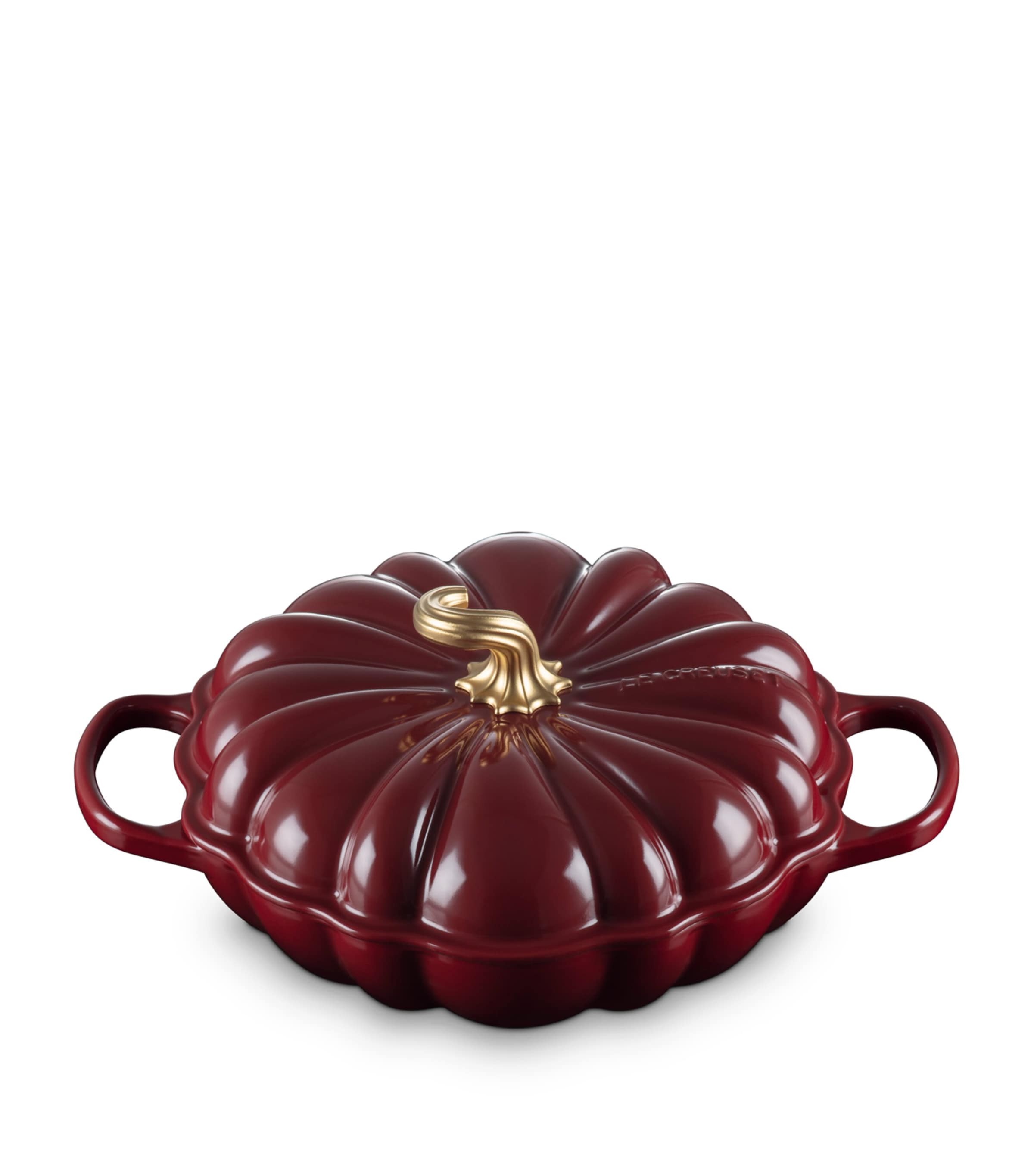 Le Creuset Cast Iron Pumpkin Shallow Casserole Dish In Burgundy