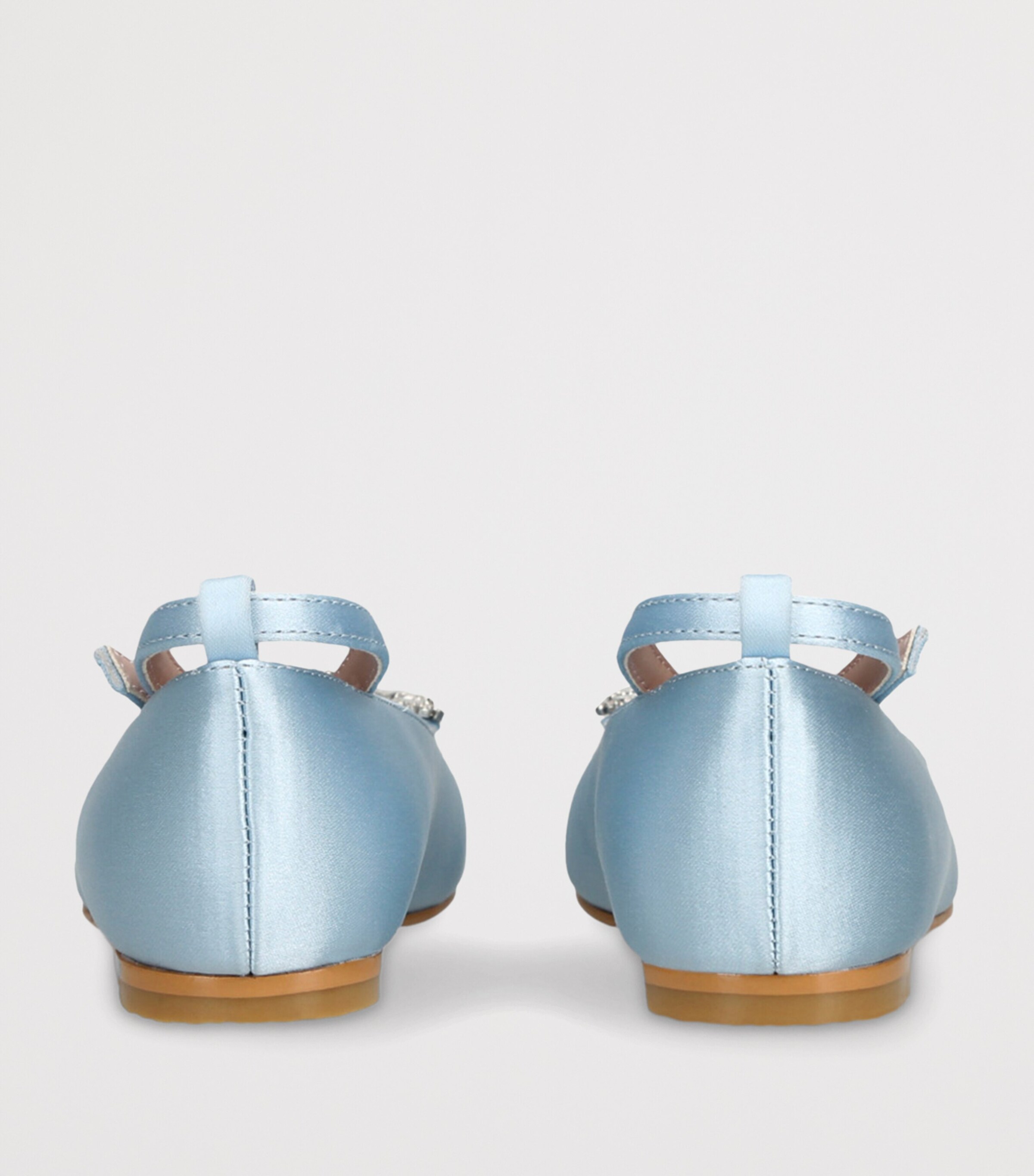 Satin Angelina Ballet Flats PALE BLUE Image 2