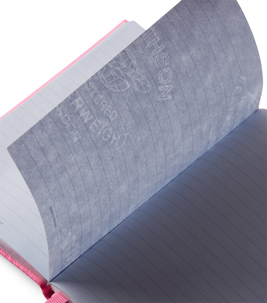 Smythson Leather Panama Notebook Flamingo Image 3