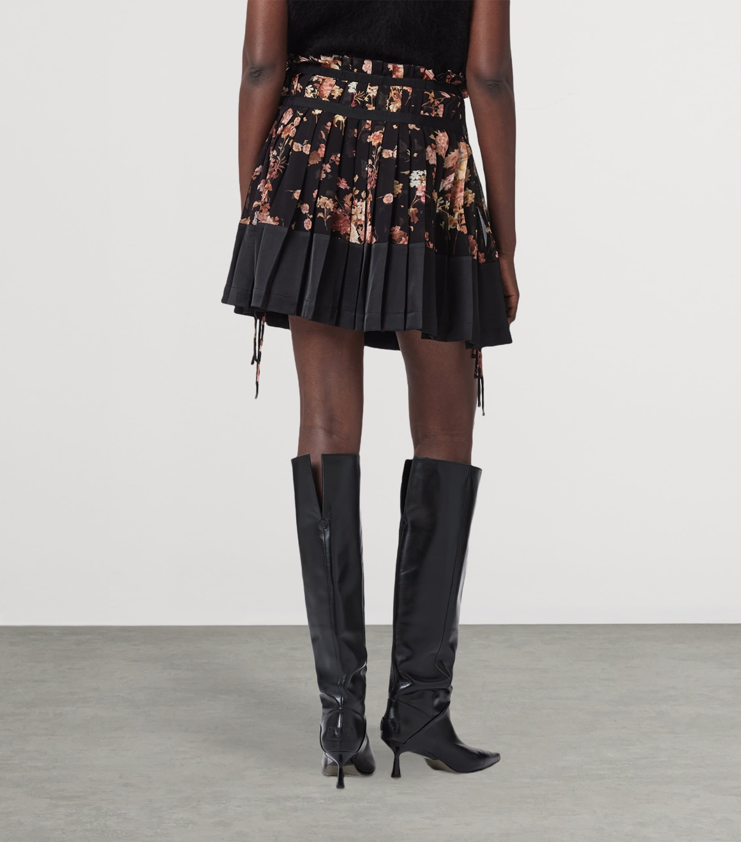 AllSaints Womens Elara Mini Skirt Armada Black Image 6