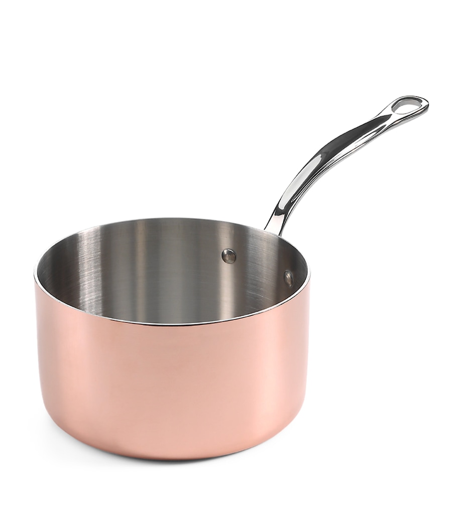 Copper Clad Saucepan with Lid (18cm) COPPER Image 4