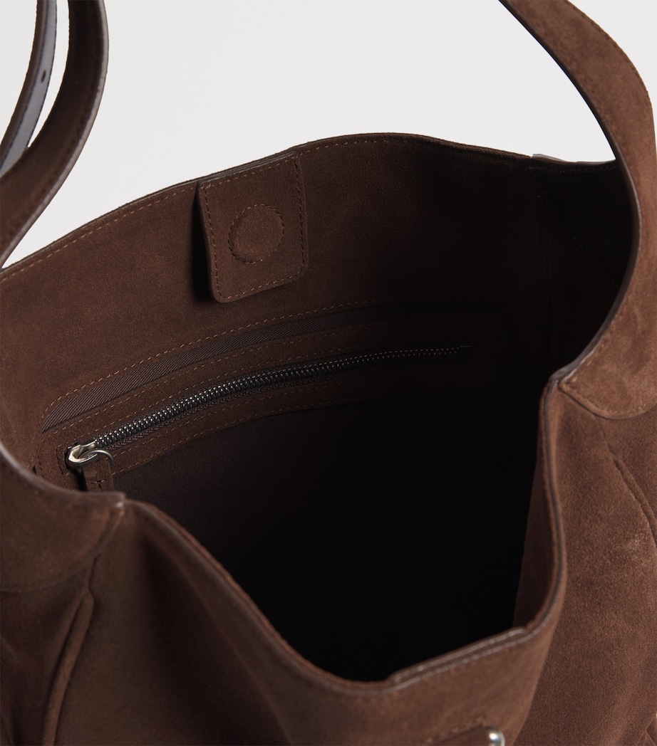 System Suede Anchor Shoulder Bag Dark Brown Image 5