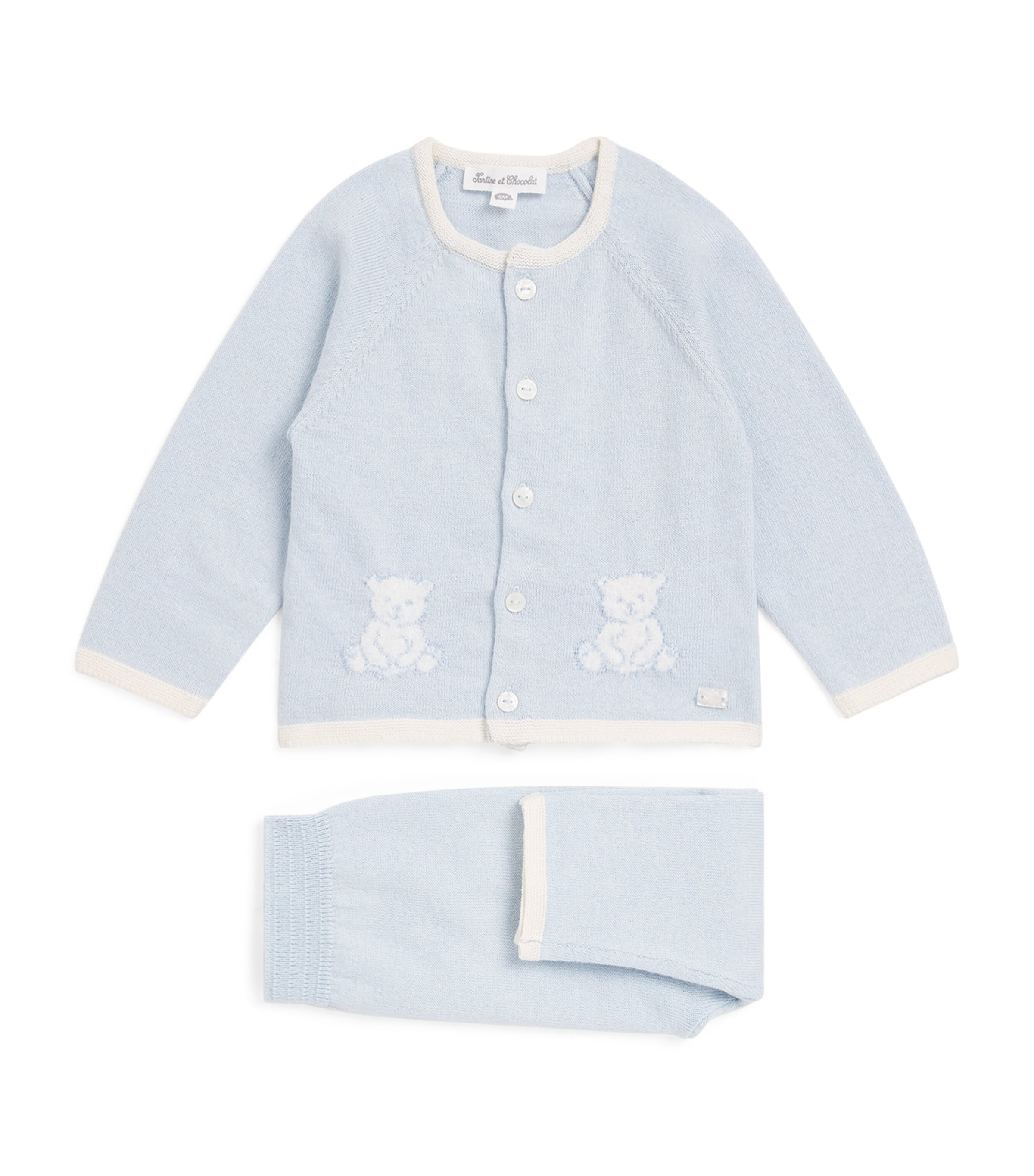 Tartine et Chocolat Cotton-Cashmere Cardigan and Leggings Set (1-24 Months) Image 1