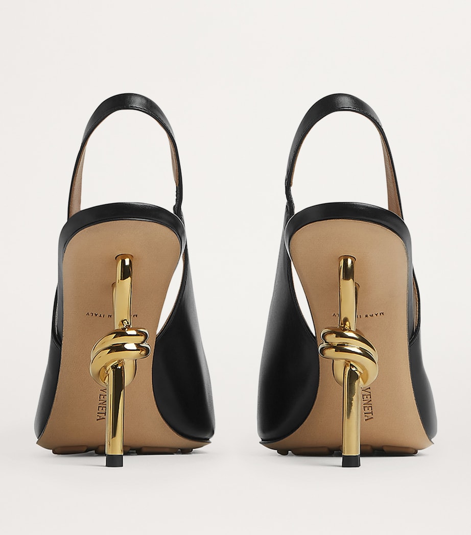 Leather Knot Slingback Heels 90 1000 Image 2