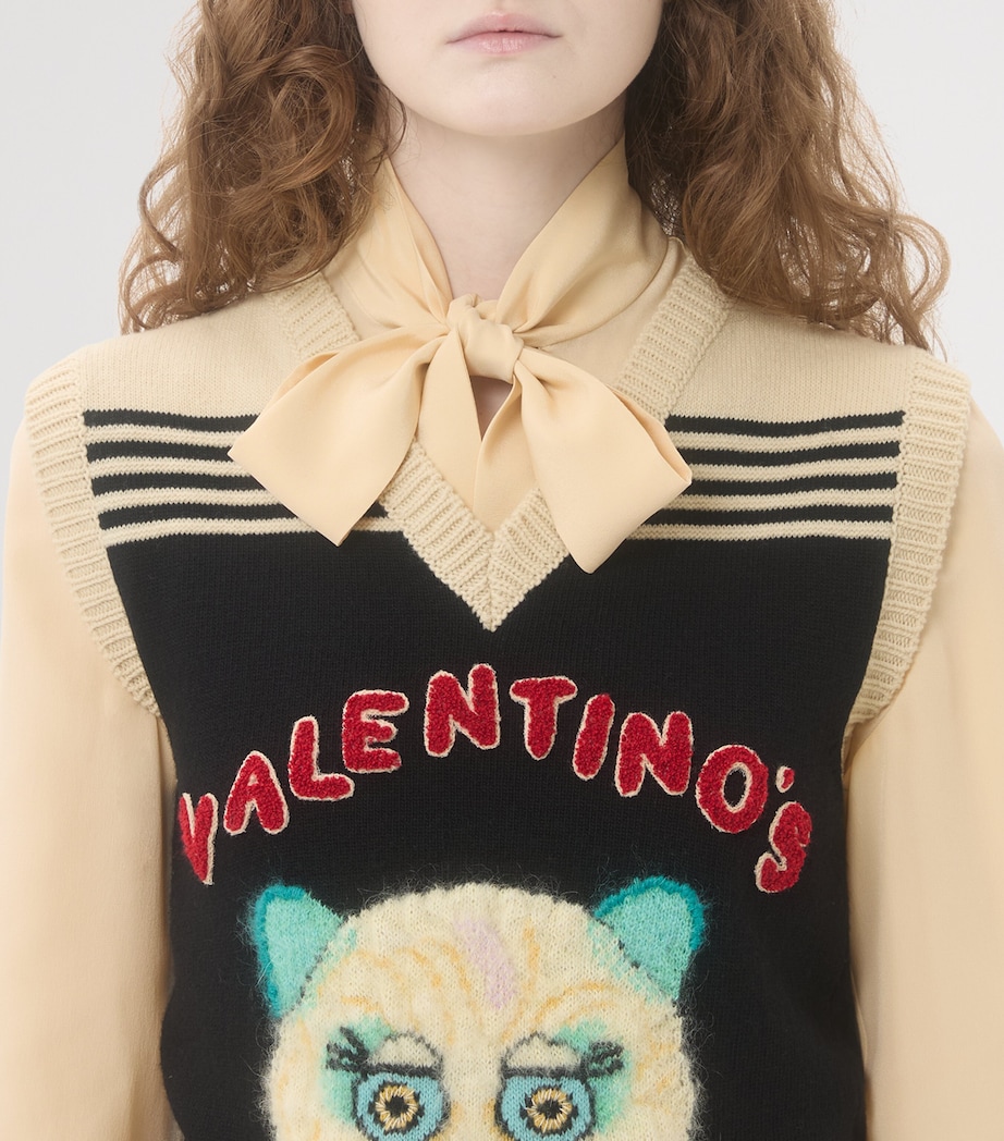 Virgin Wool Le Chat de la Maison Sweater Vest N78 Image 6