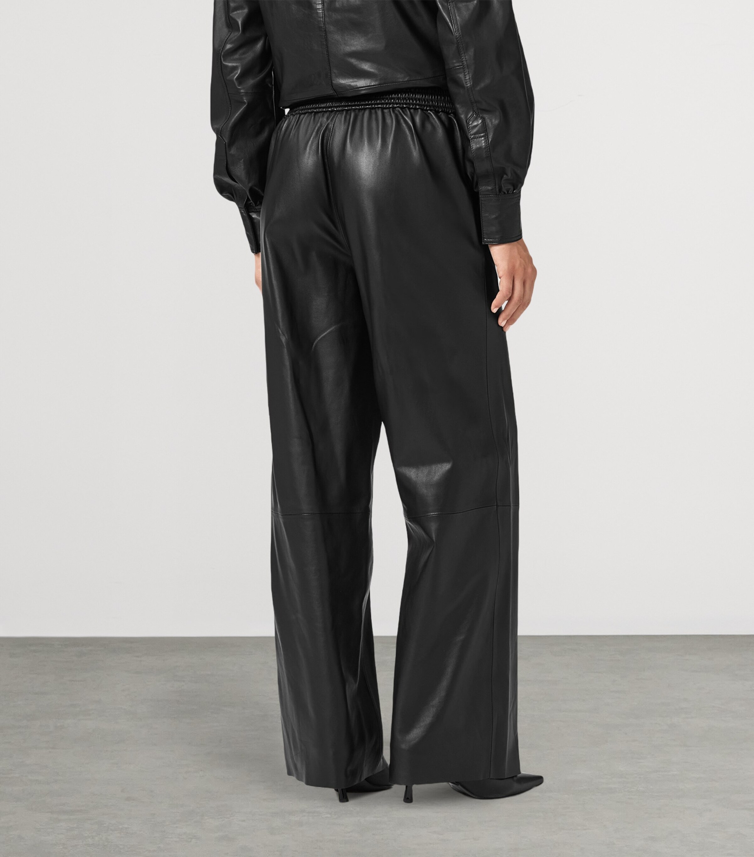 Leather Ash Lea Trousers BLACK Image 5