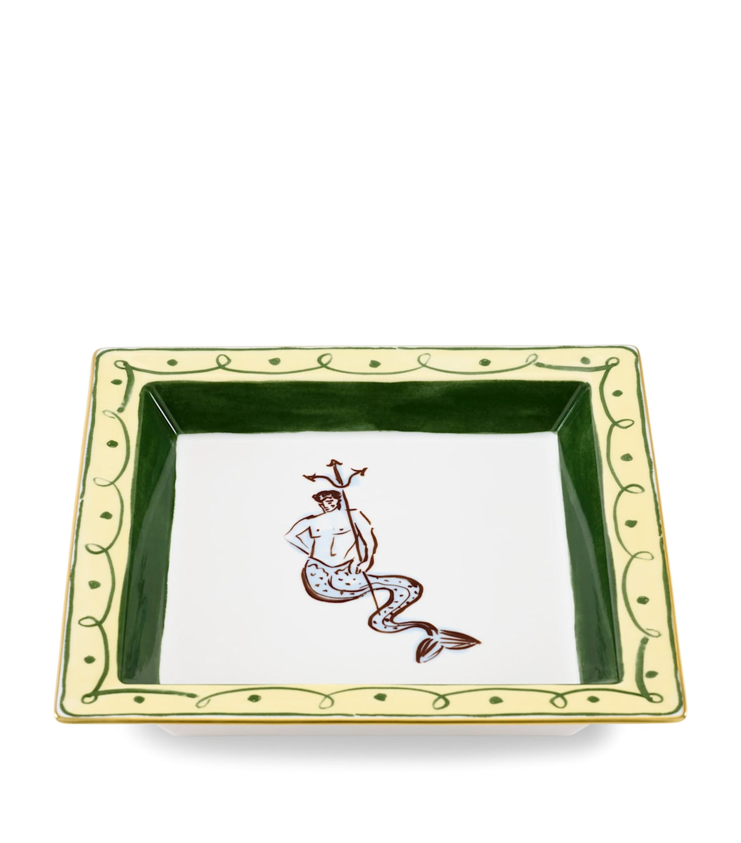 GINORI 1735 Porcelain Il Viaggio di Nettuno Square Tray (24.5cm) Image 4