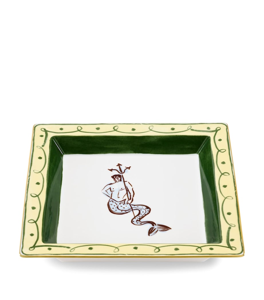 GINORI 1735 Porcelain Il Viaggio di Nettuno Square Tray (24.5cm) Image 4
