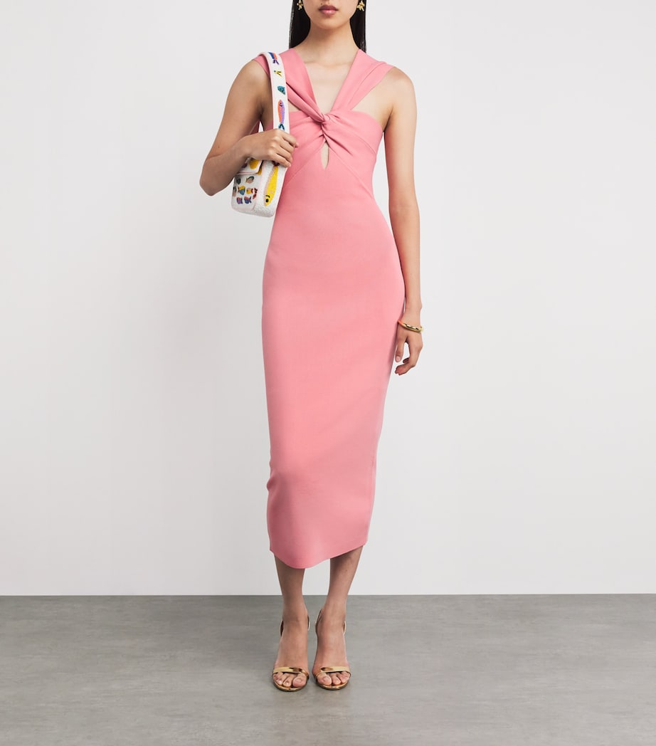 Twist-Front Dawnette Midi Dress BUBBLE Image 2