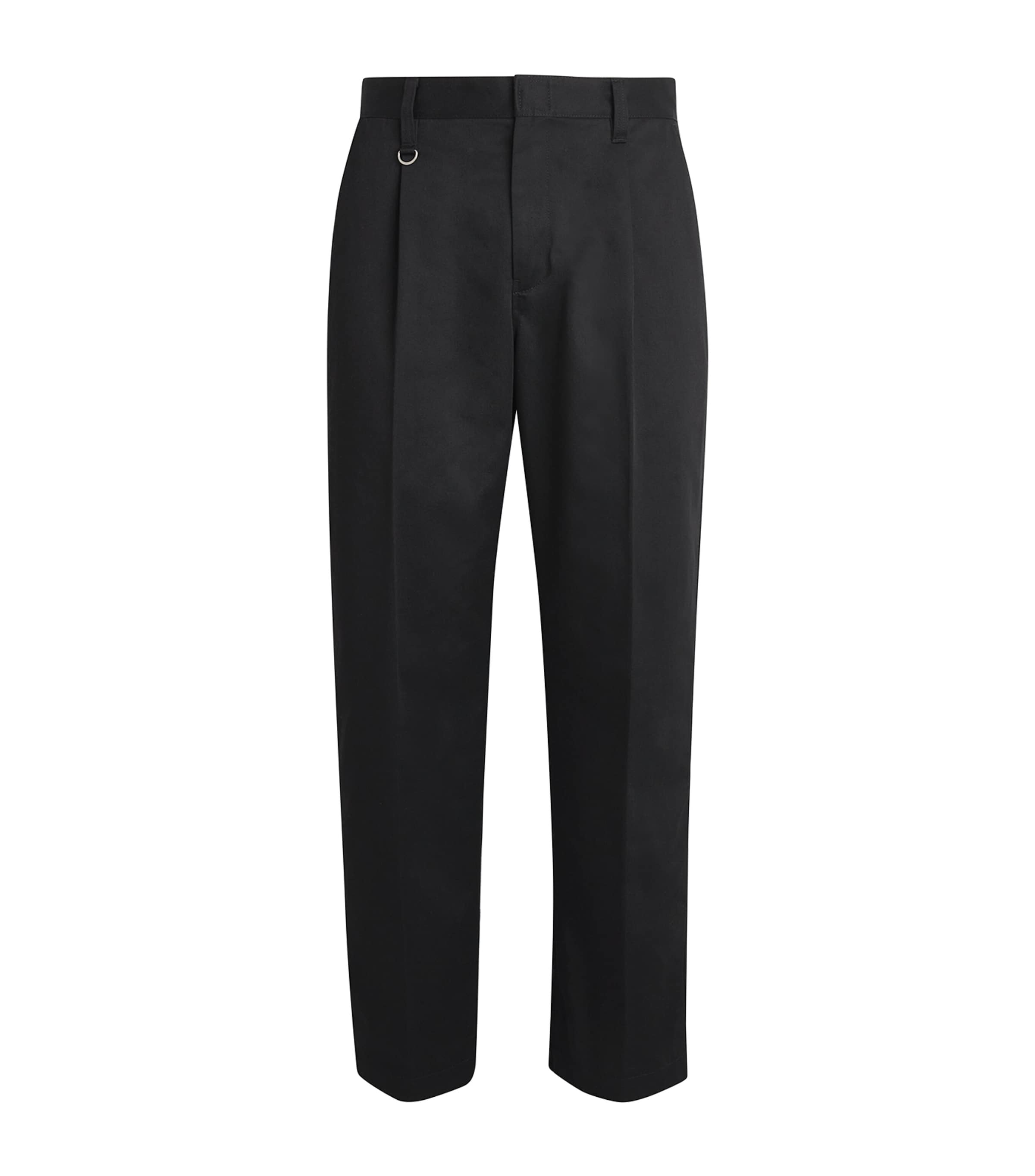 Yohji Yamamoto Mens x Neighborhood Pleated Tuck Work Trousers Black Image 1