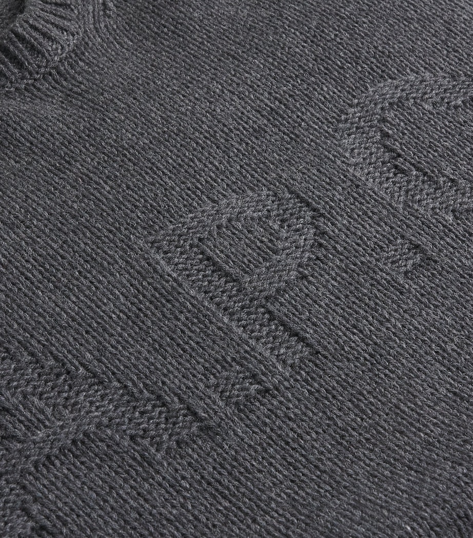 A.P.C. Mens Wool Logo George Sweater Plc Hathrd Anthract Image 6