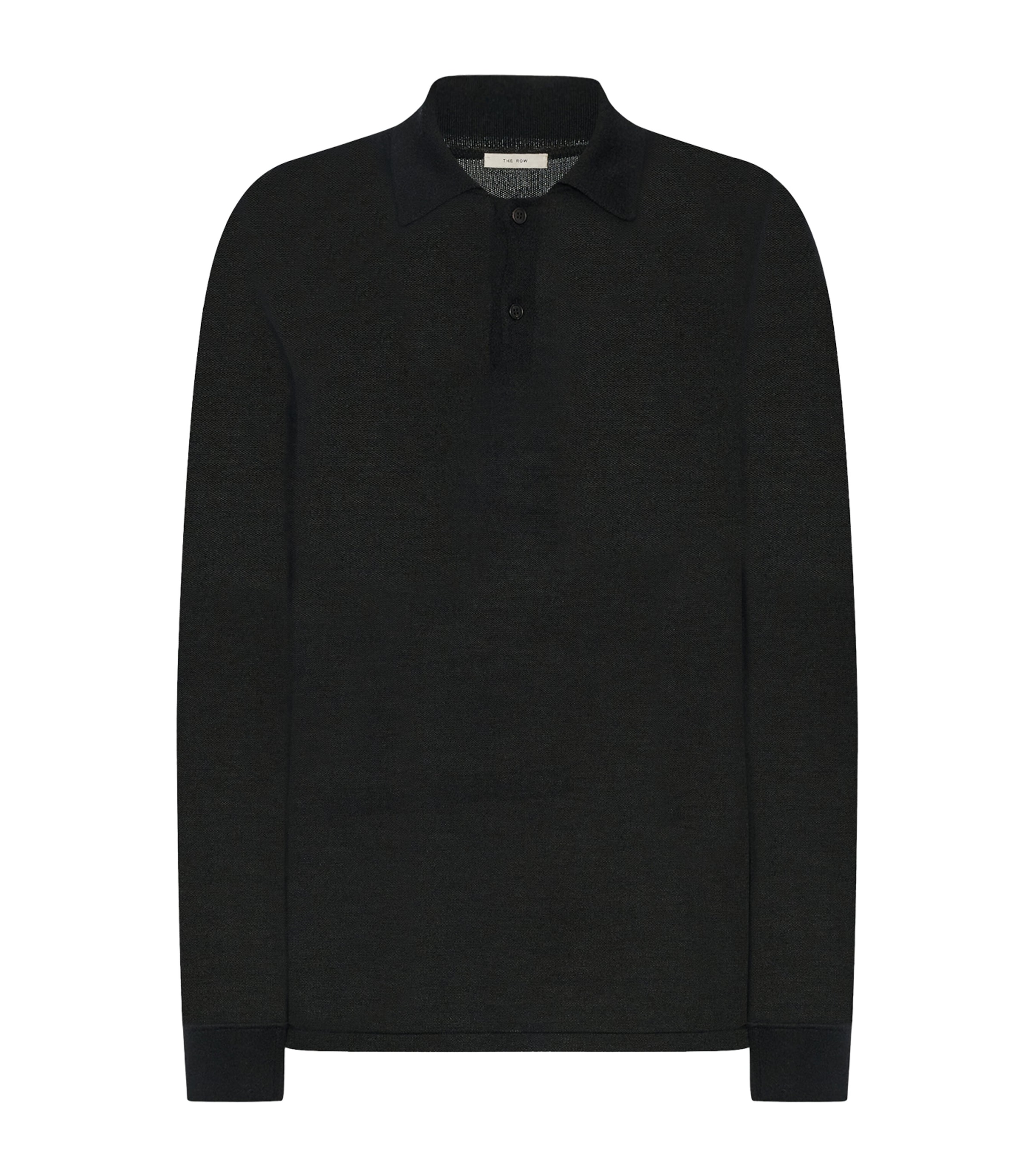 The Row Mens Blaize Cashmere Polo Sweater Black Image 1