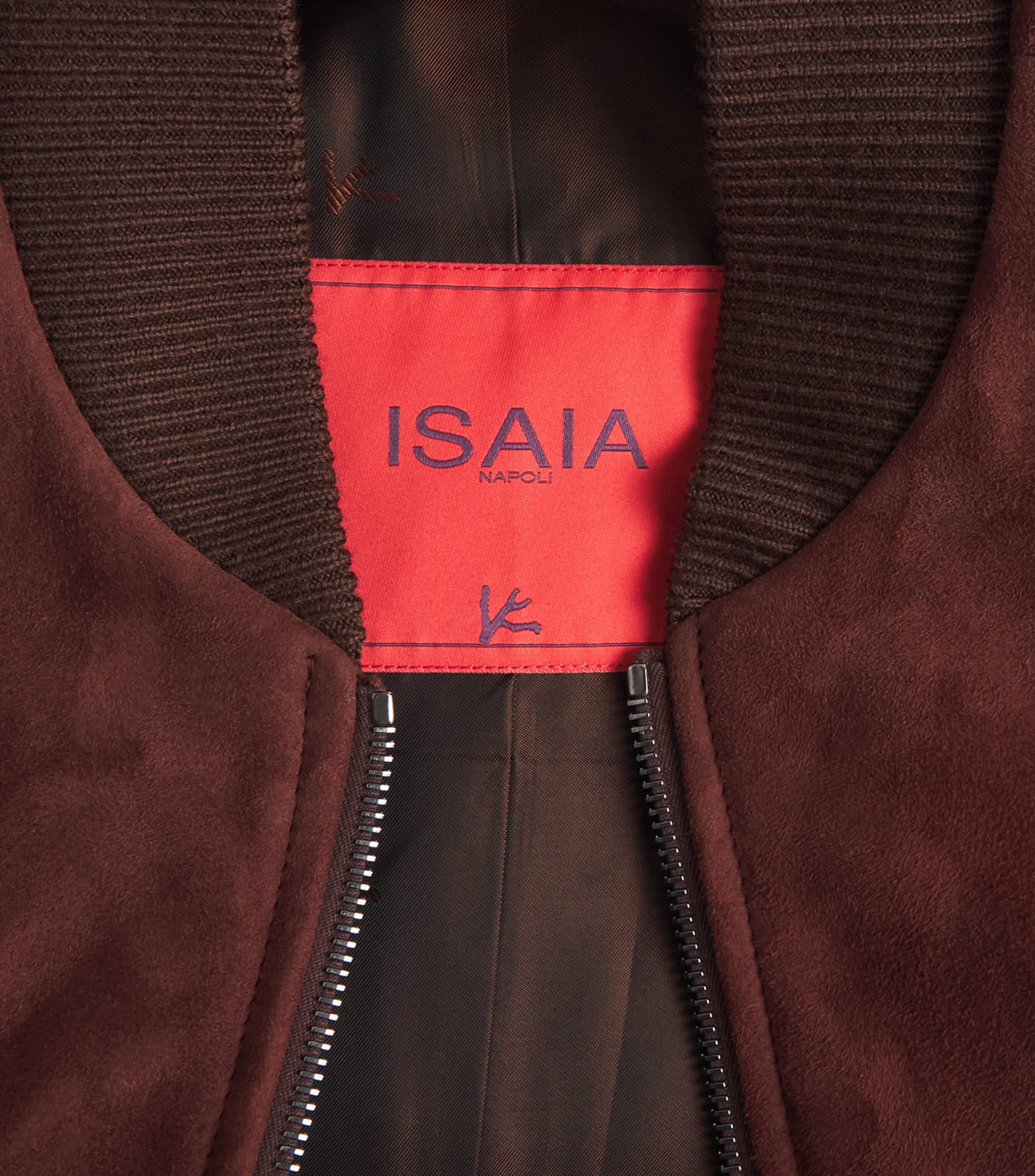 Isaia Mens Lambskin Suede Quilted Gilet Image 6
