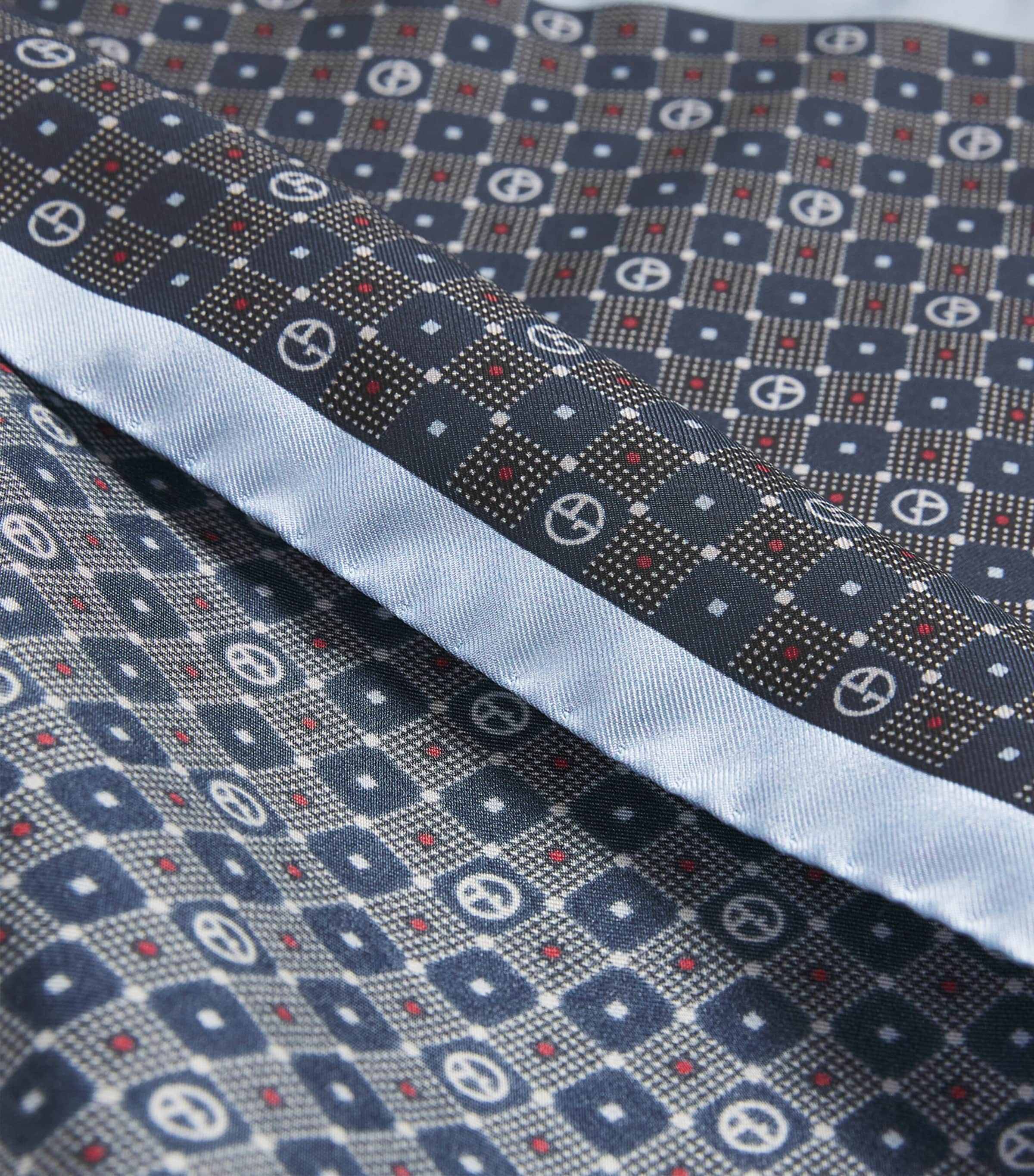 Silk Monogram Pocket Square FB064 Image 4