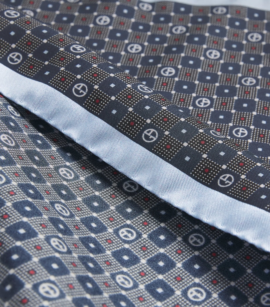 Silk Monogram Pocket Square FB064 Image 4