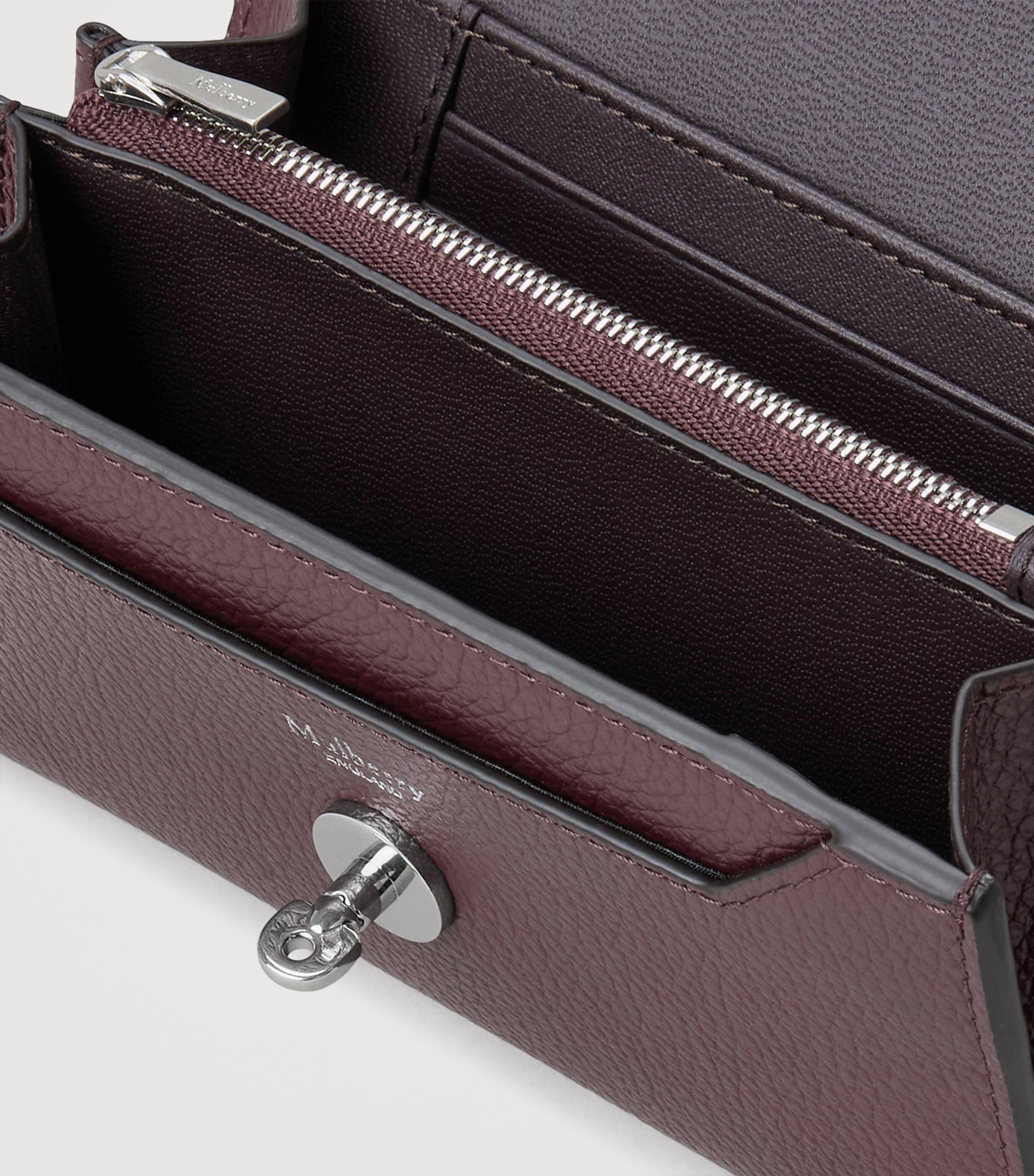 Medium Leather Darley Wallet BLACK CHERRY Image 3